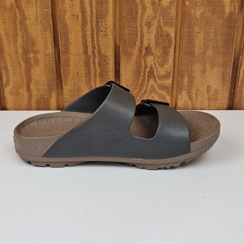 Gdefy Upbov Men's Size 9 Slide Recovery Sandals Brown Cushy Support Buckles - Picture 5 of 10